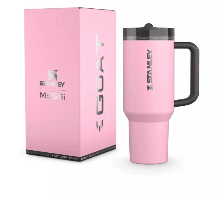 THE MESSI X STANLEY QUENCHER PROTOUR FLIP STRAW TUMBLER | 40 OZ IN HAND LIMITED